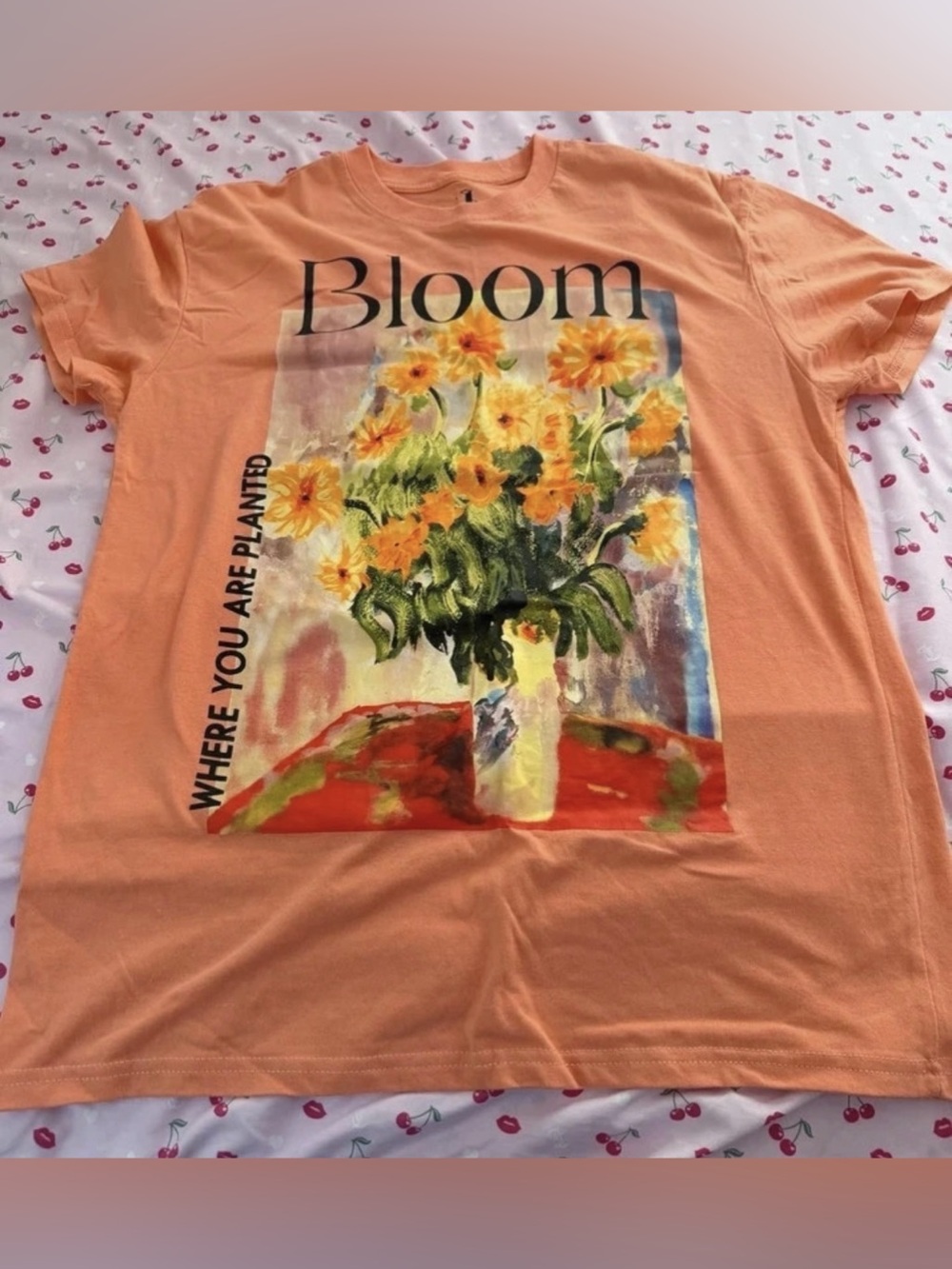 Bloom Graphic Short Sleeve Tee in Orange